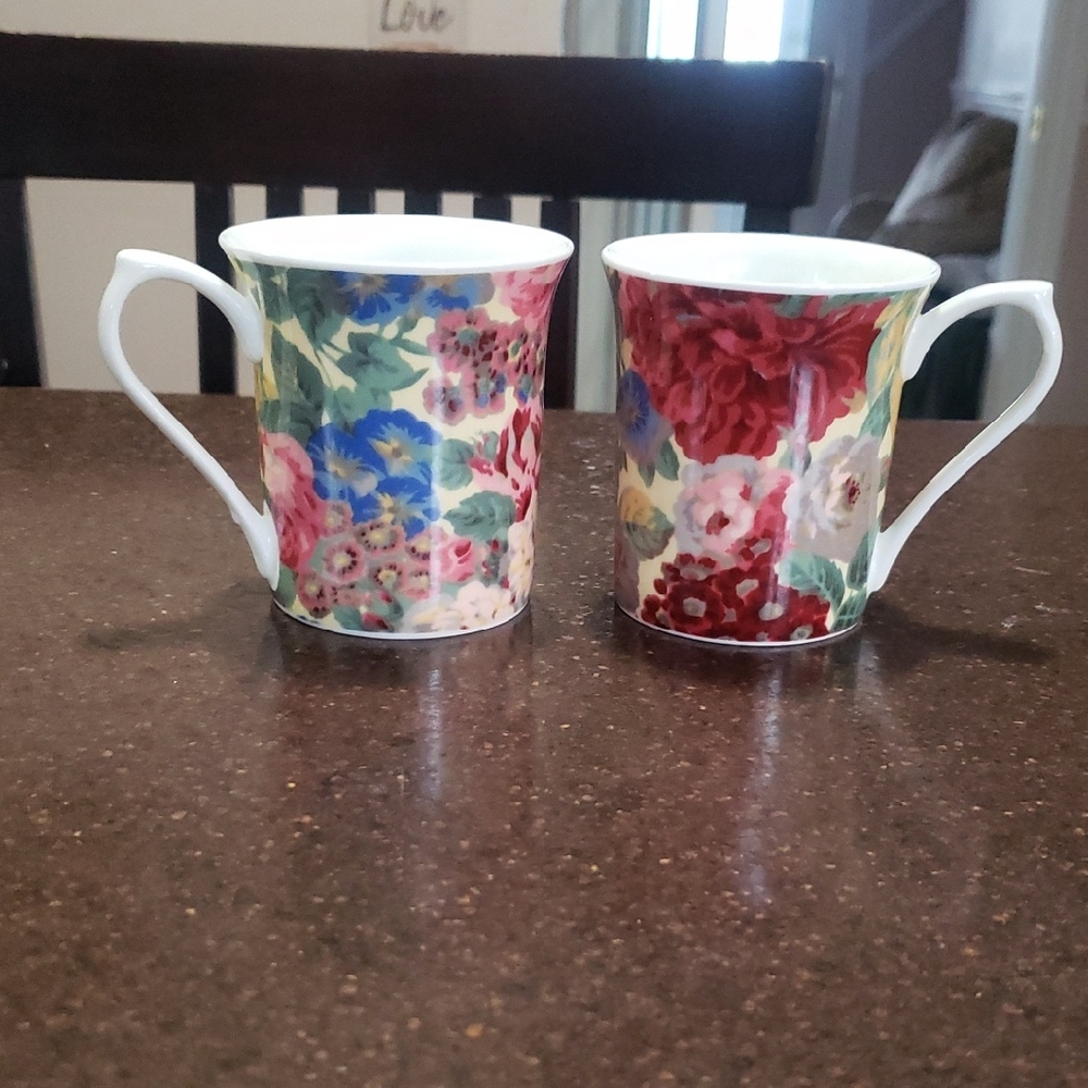 2 X Sanderson Exclusively by Queen's Little Chelsea Fine Bone China Mug